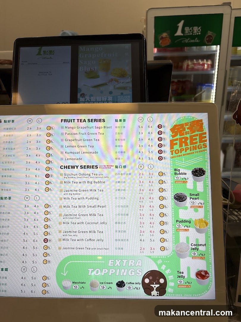 A LITTLE TEA Menu
