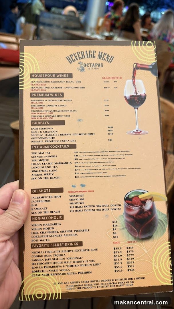 OCTAPAS BEVERAGE MENU