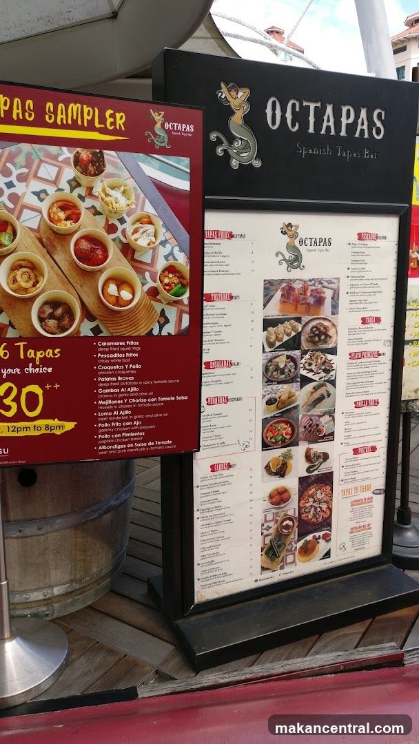 Octapas Spanish Tapas Bar Menu