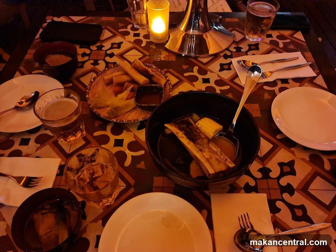 Table Setting with Food and Drinks