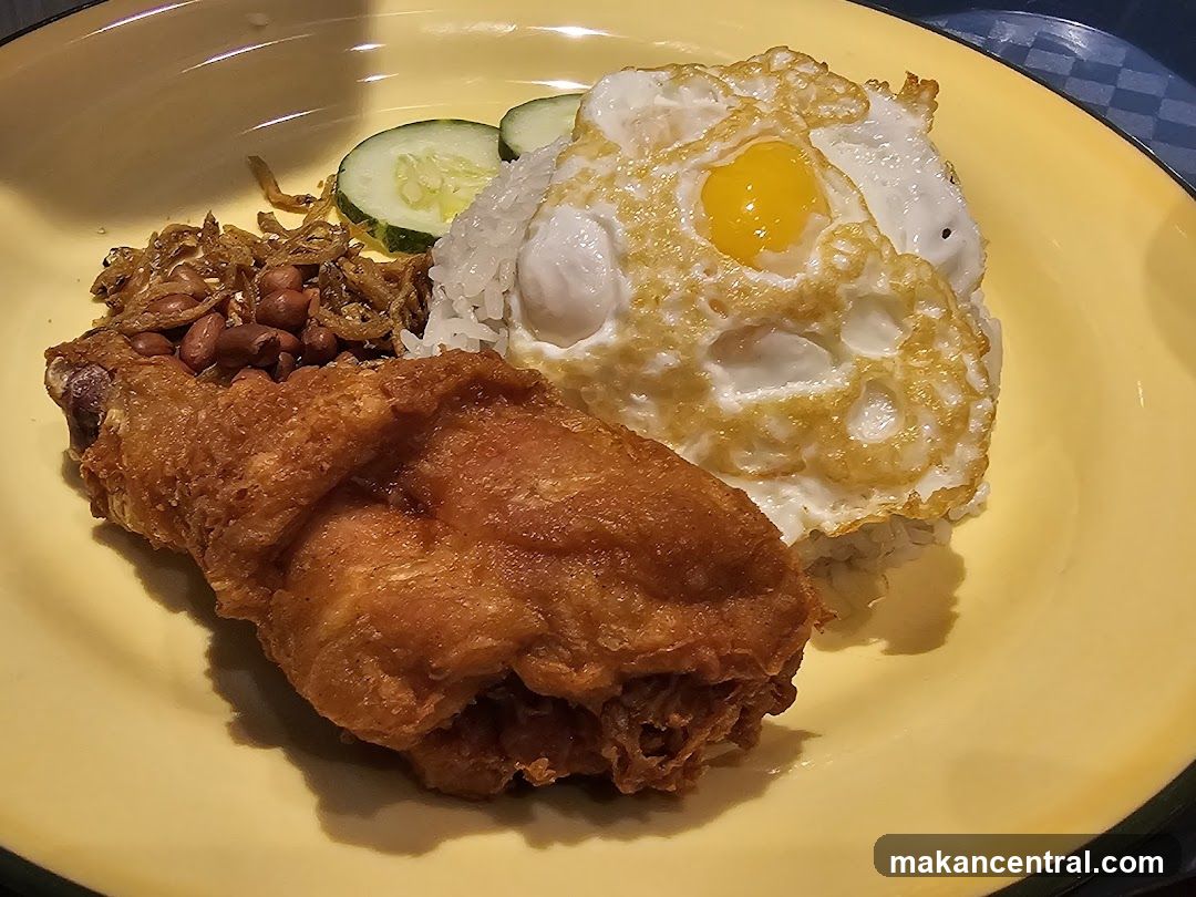 Nasi Lemak with Fried Chicken