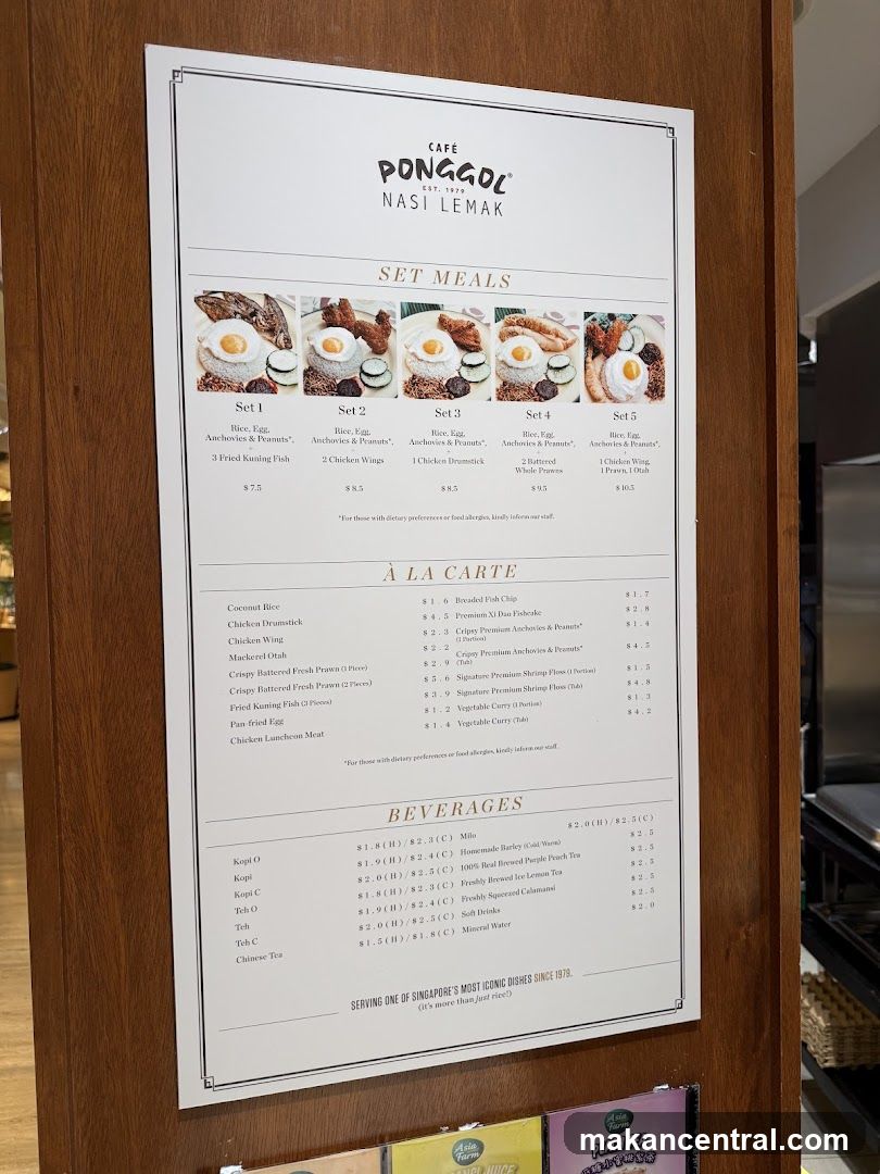 CAFÉ PONGGOL NASI LEMAK SET MEALS