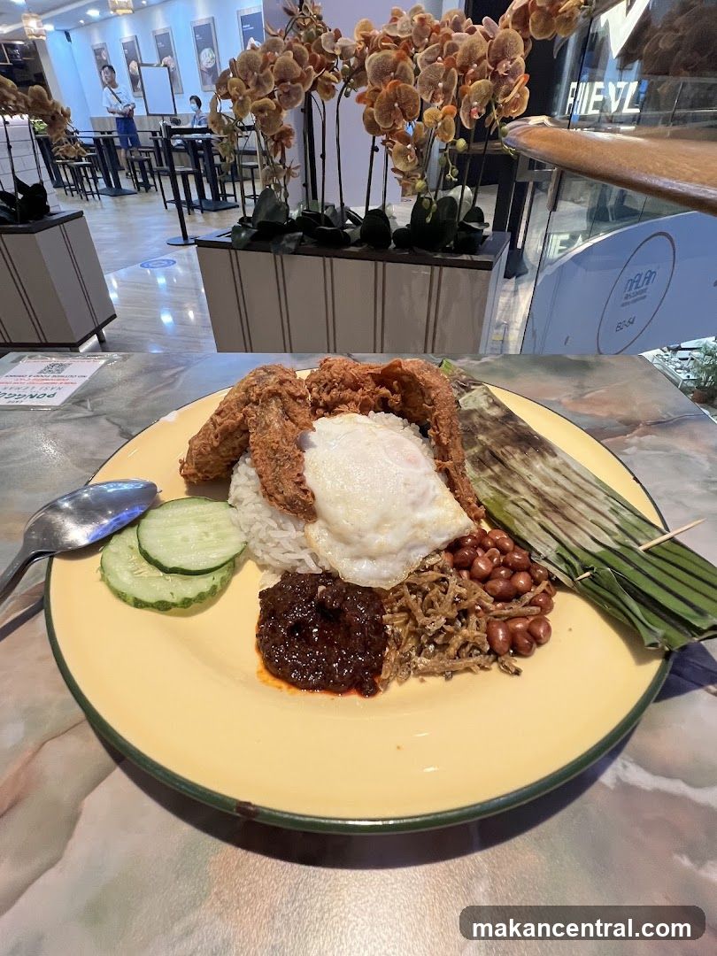 Nasi Lemak with Fried Chicken