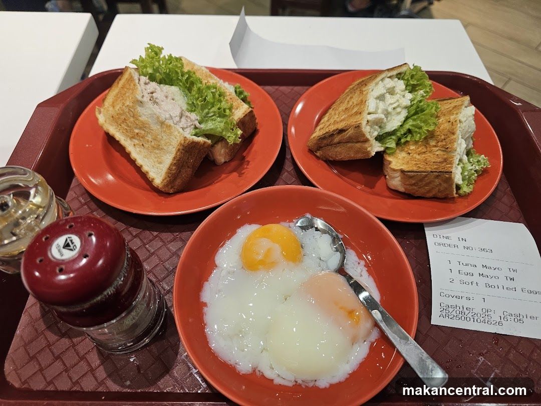 Food Tray with Sandwiches and Eggs