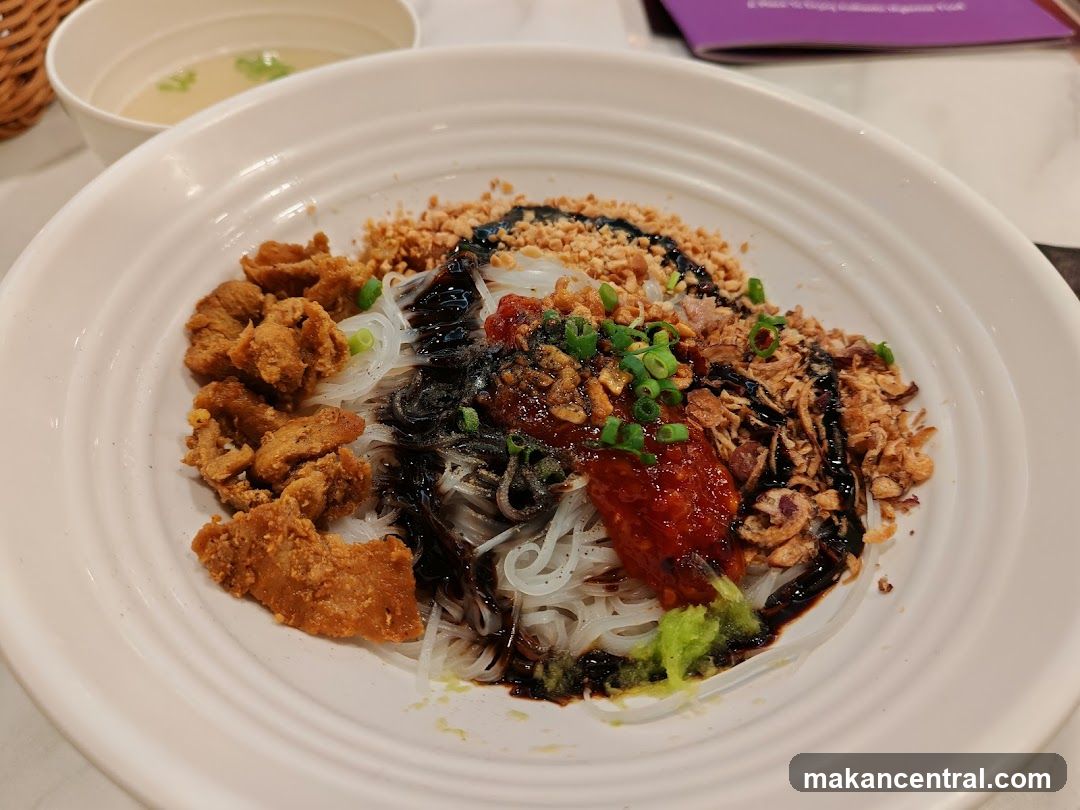 Noodle Dish with Side Soup