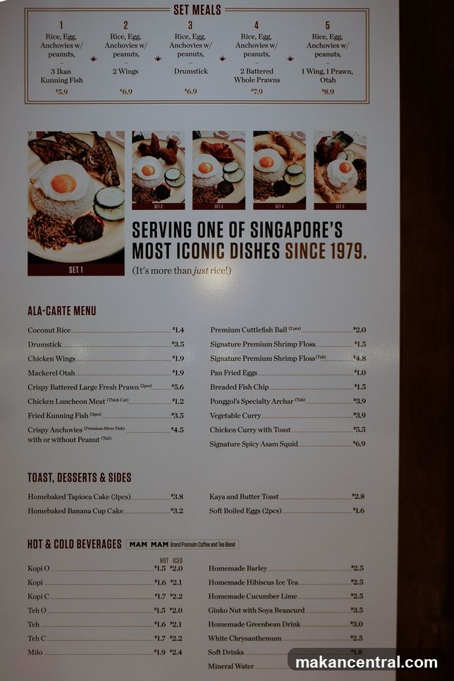 Set Meals and Ala-Carte Menu