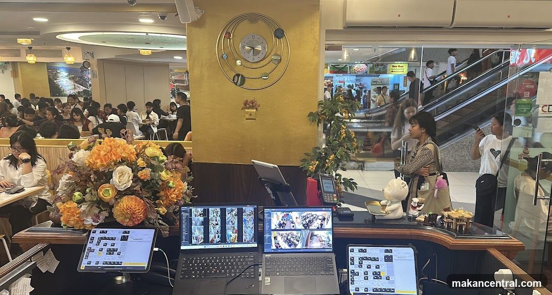 Restaurant Interior with Customers and Staff