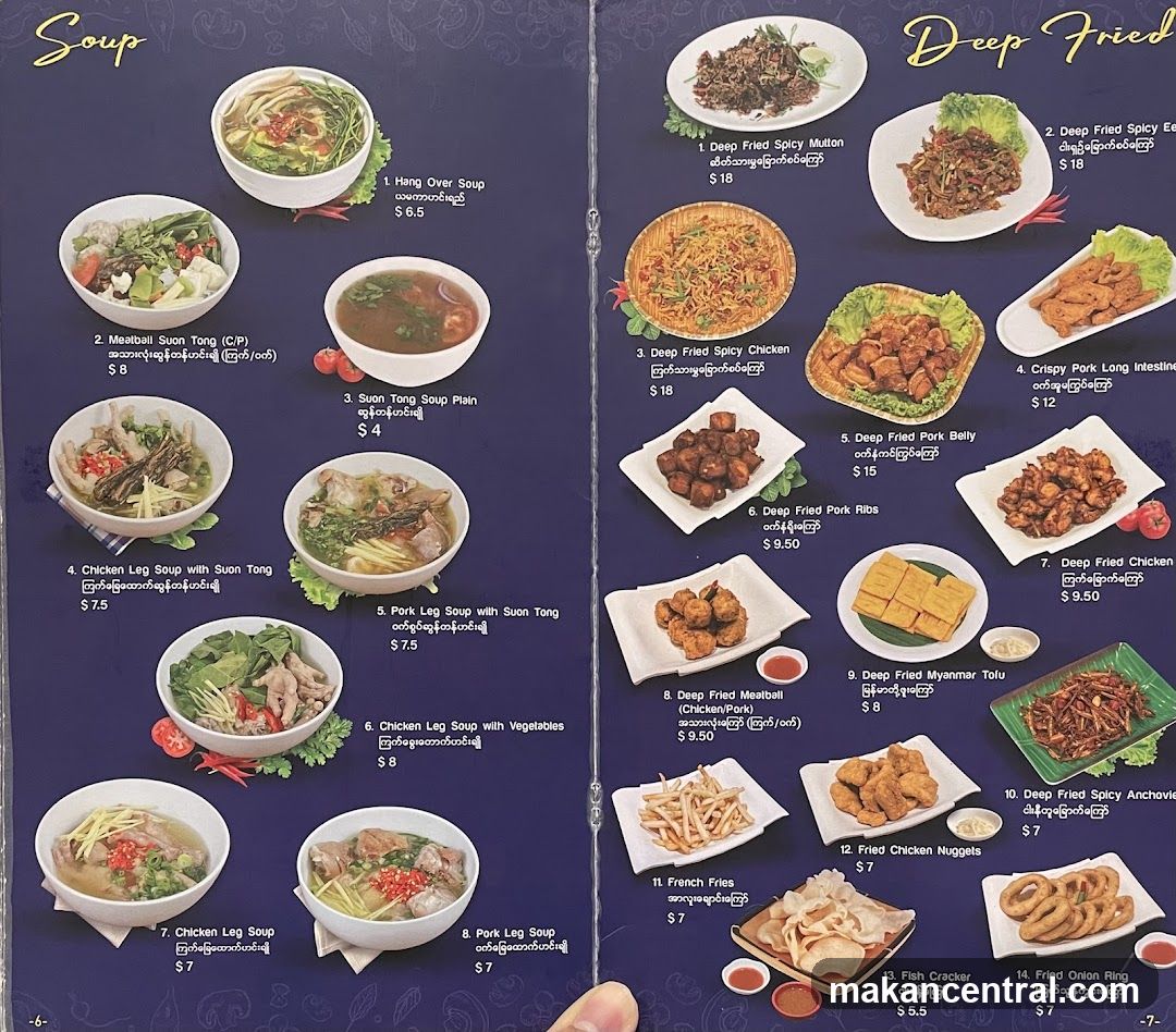 Soup and Deep Fried Menu