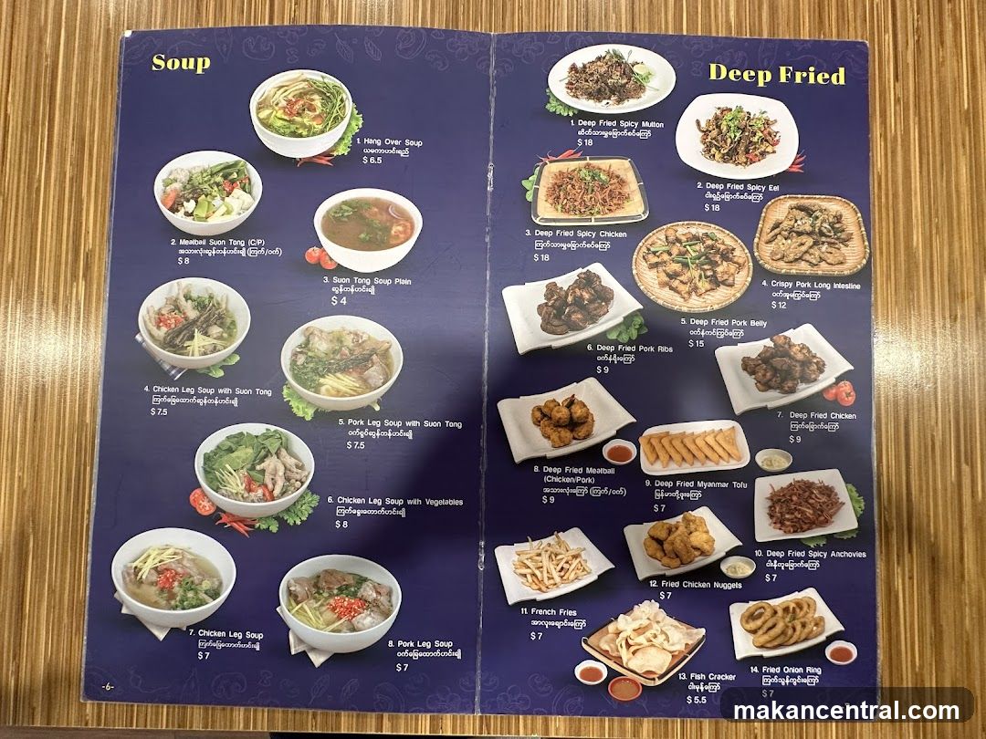 Soup and Deep Fried Menu
