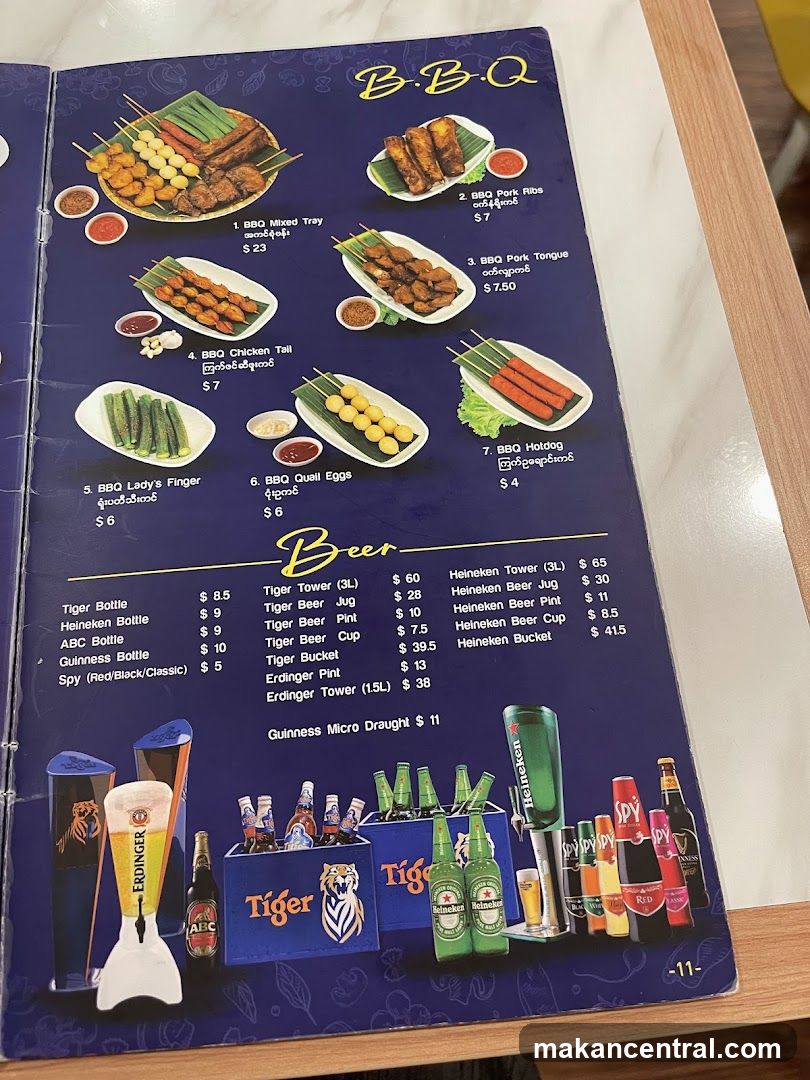 BBQ and Beer Menu