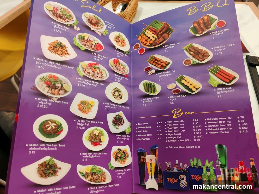 Salad, BBQ, and Beer Menu
