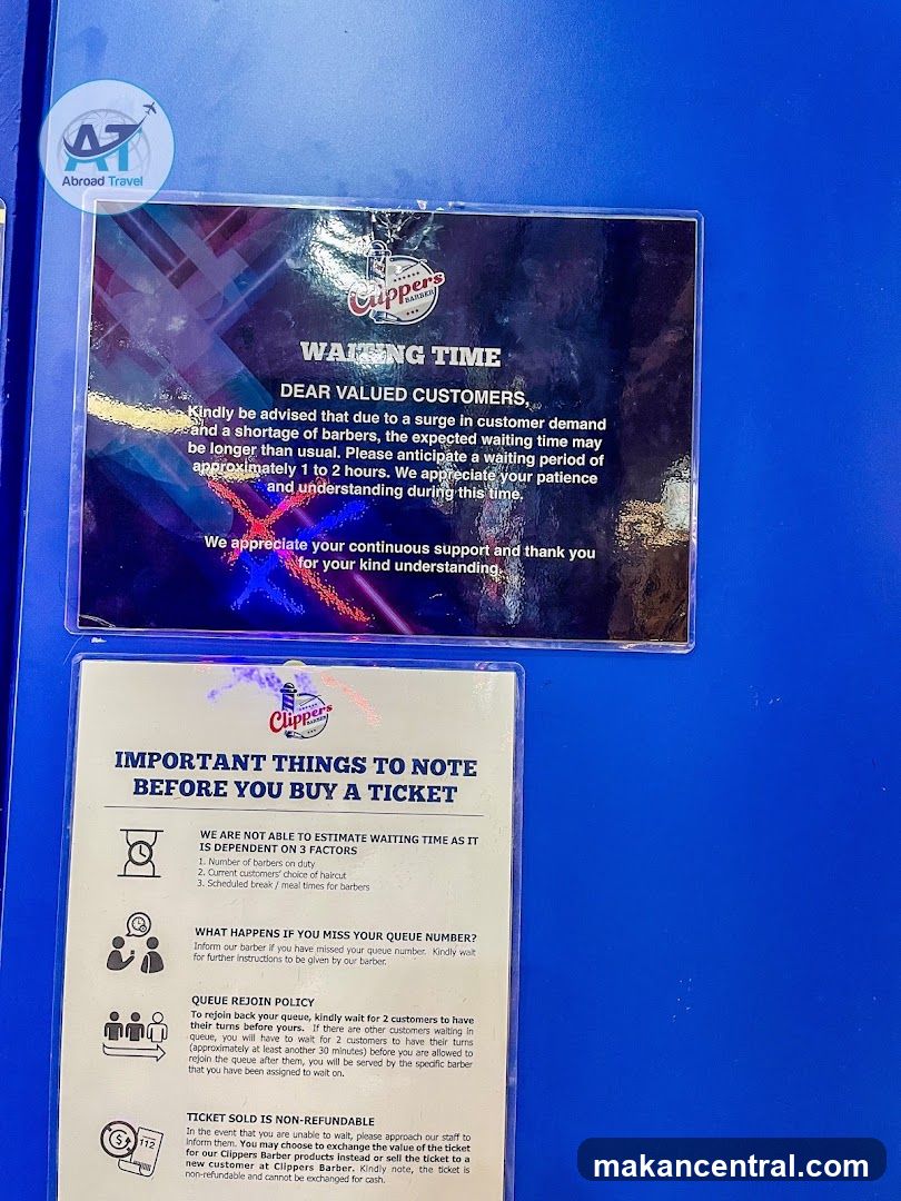 Barber Shop Waiting Information
