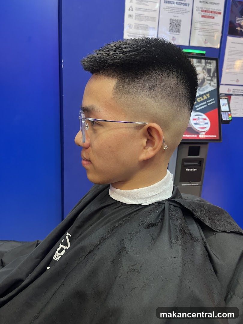 Man with a fresh haircut