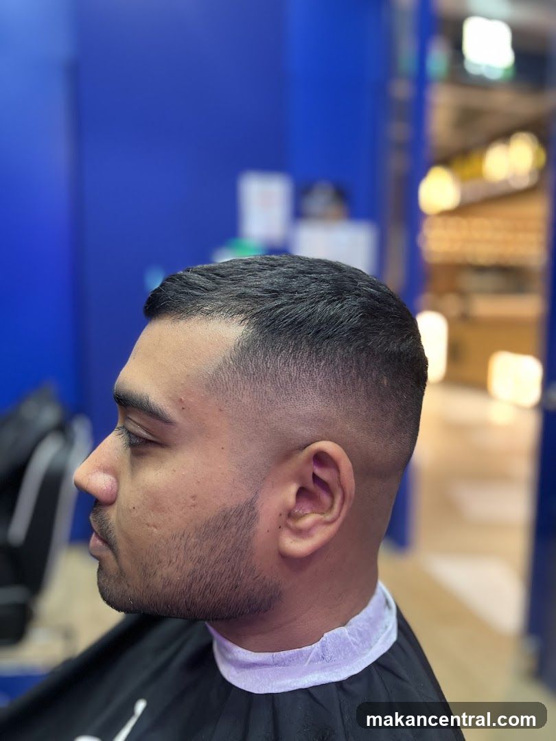 Man with a fresh haircut