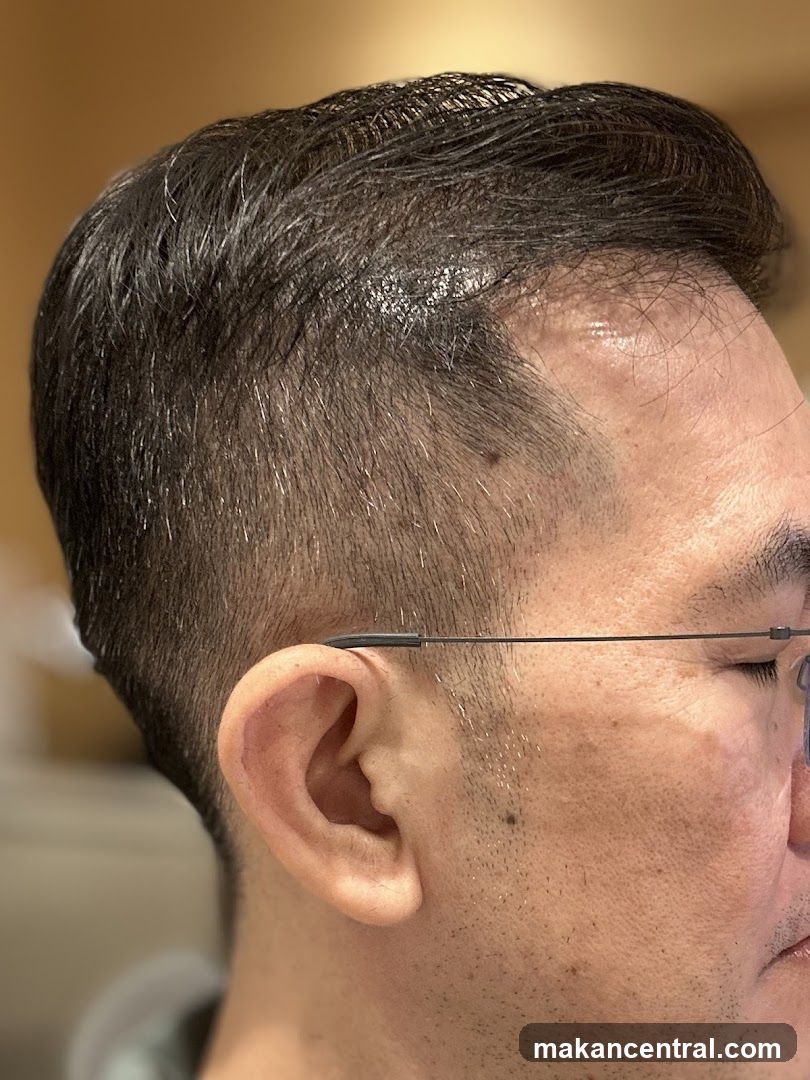 Man's Hair and Ear
