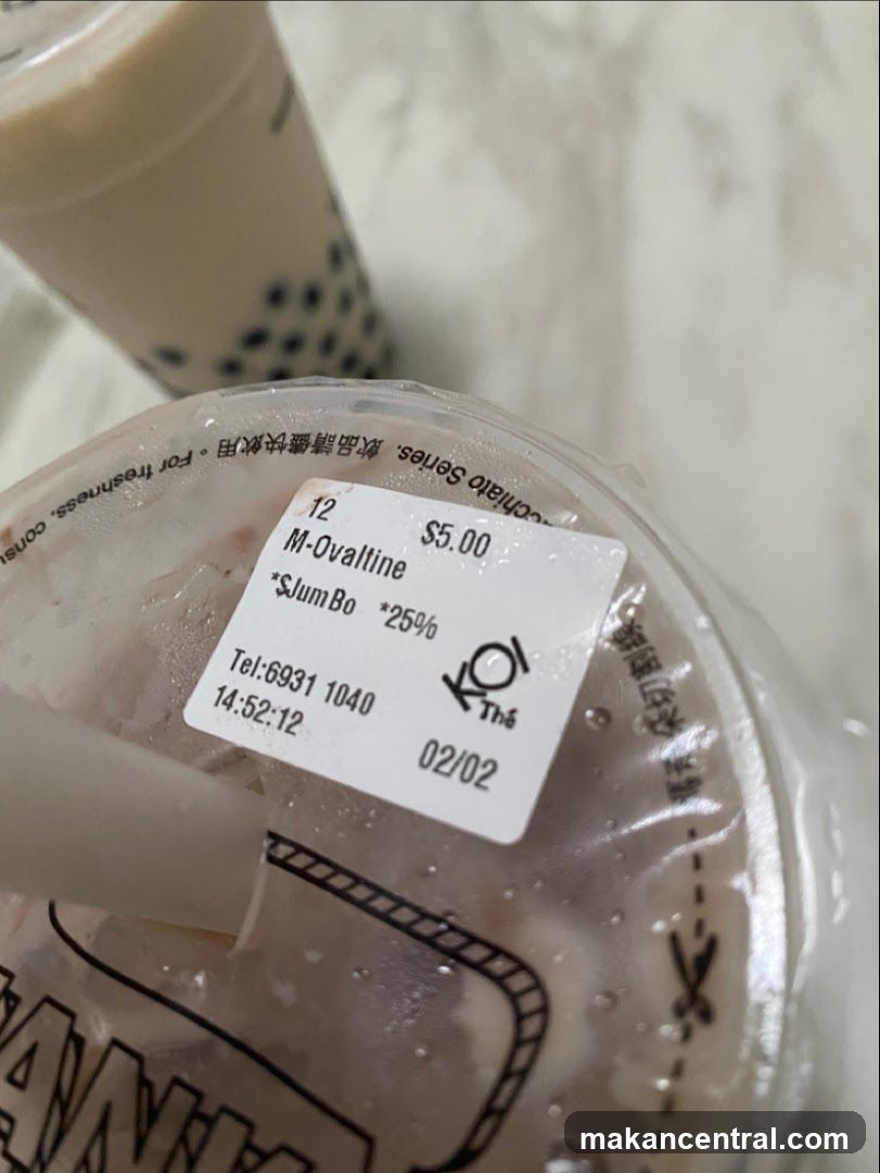 Bubble Tea Order Sticker
