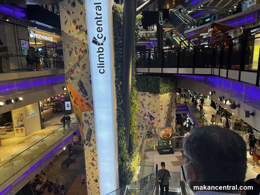 Indoor Climbing Wall in a Mall