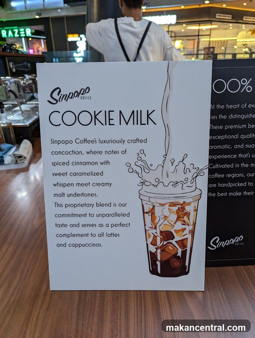 Sinpopo Coffee Cookie Milk Advertisement