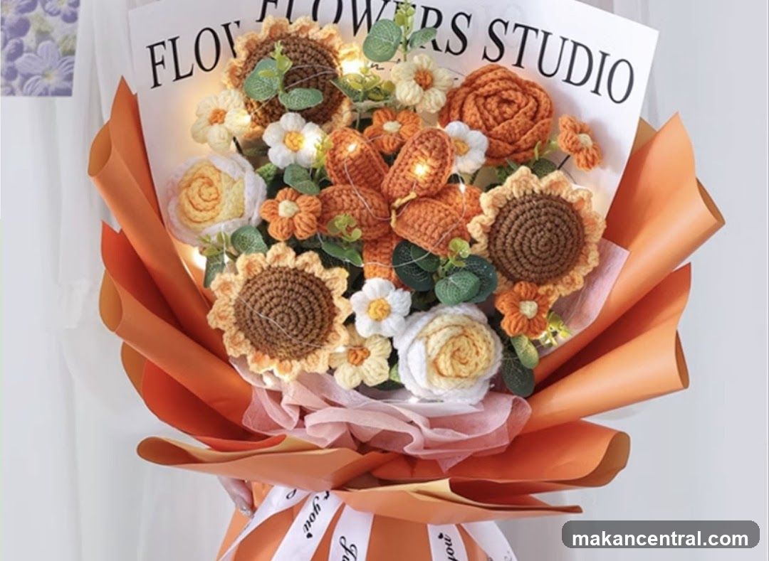Crocheted Flower Bouquet