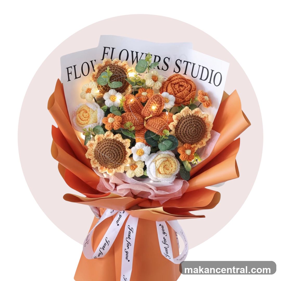 Crocheted Flower Bouquet