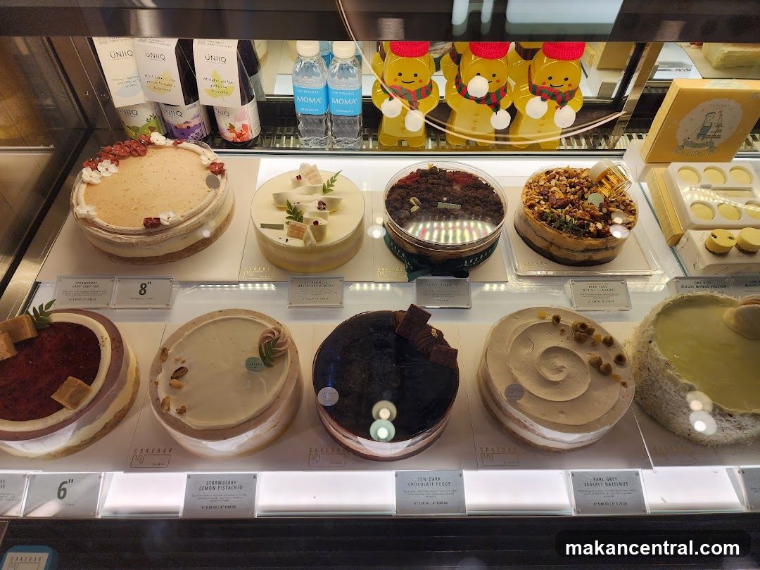 Cakes in a Display Case