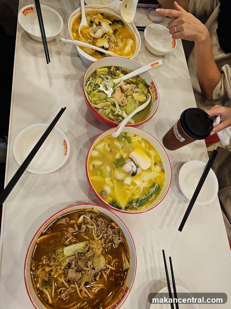Four Bowls of Noodle Soup