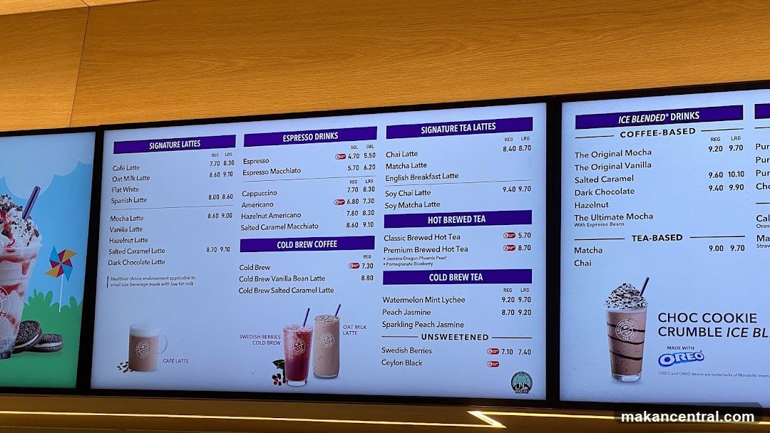 The Coffee Bean & Tea Leaf Menu