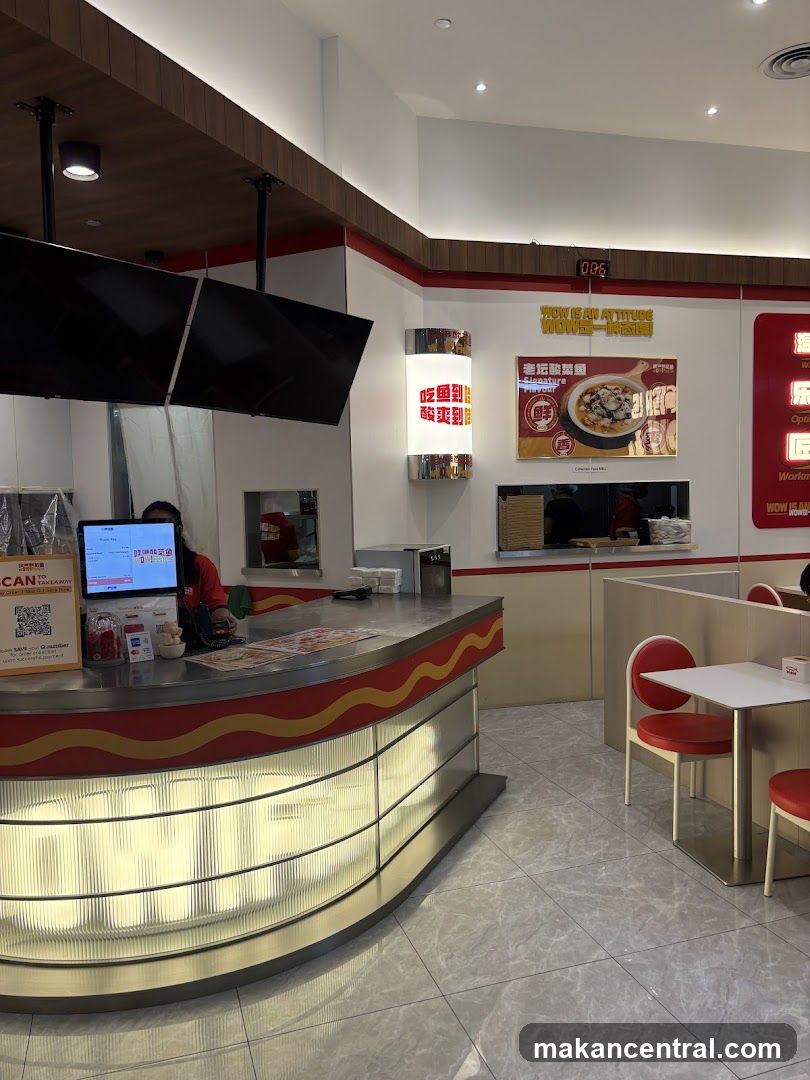 Restaurant Counter and Seating Area