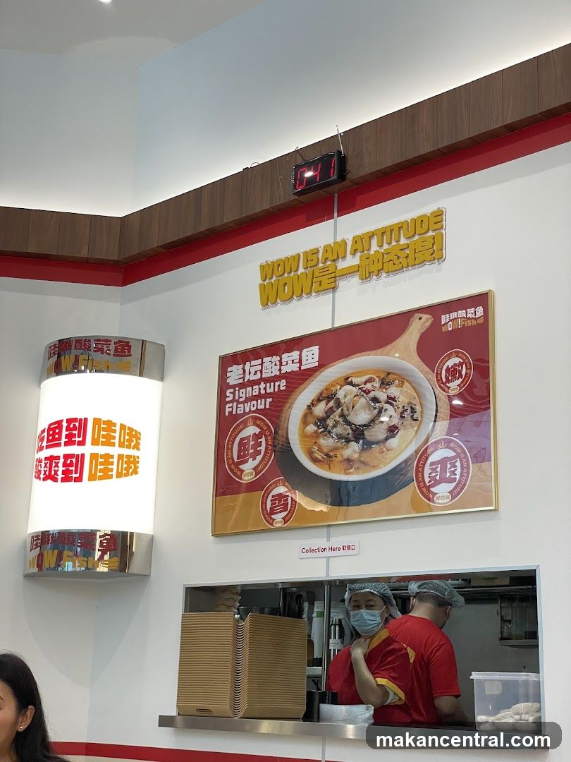 Restaurant Interior with Food Display and Staff