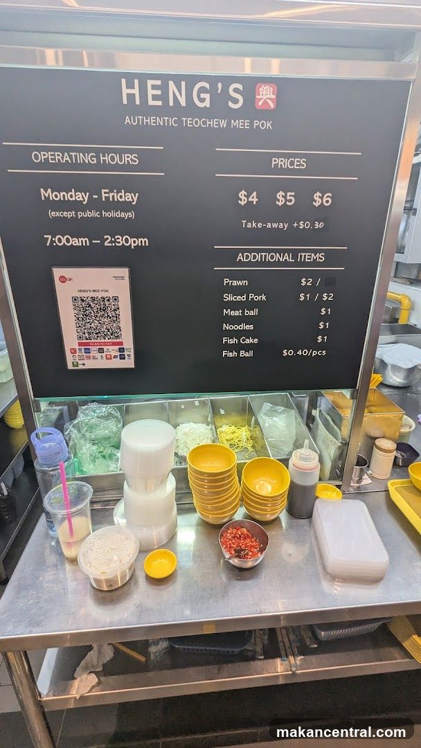 Heng's Authentic Teochew Mee Pok Menu