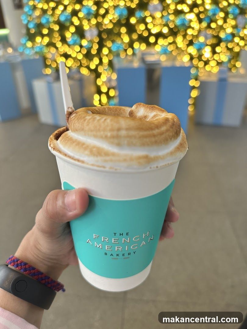 Hot Beverage with Toasted Marshmallow Topping