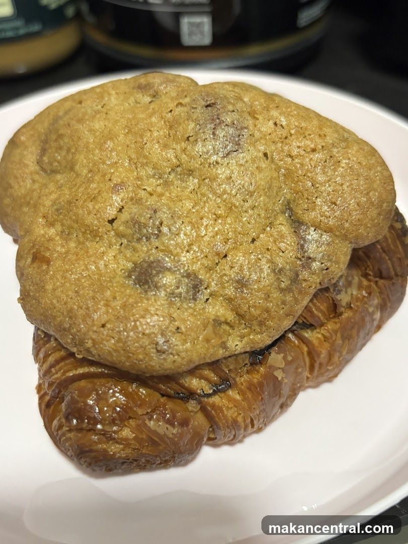 Chocolate Chip Cookie on Croissant