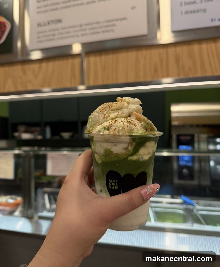 Matcha Drink with Whipped Cream