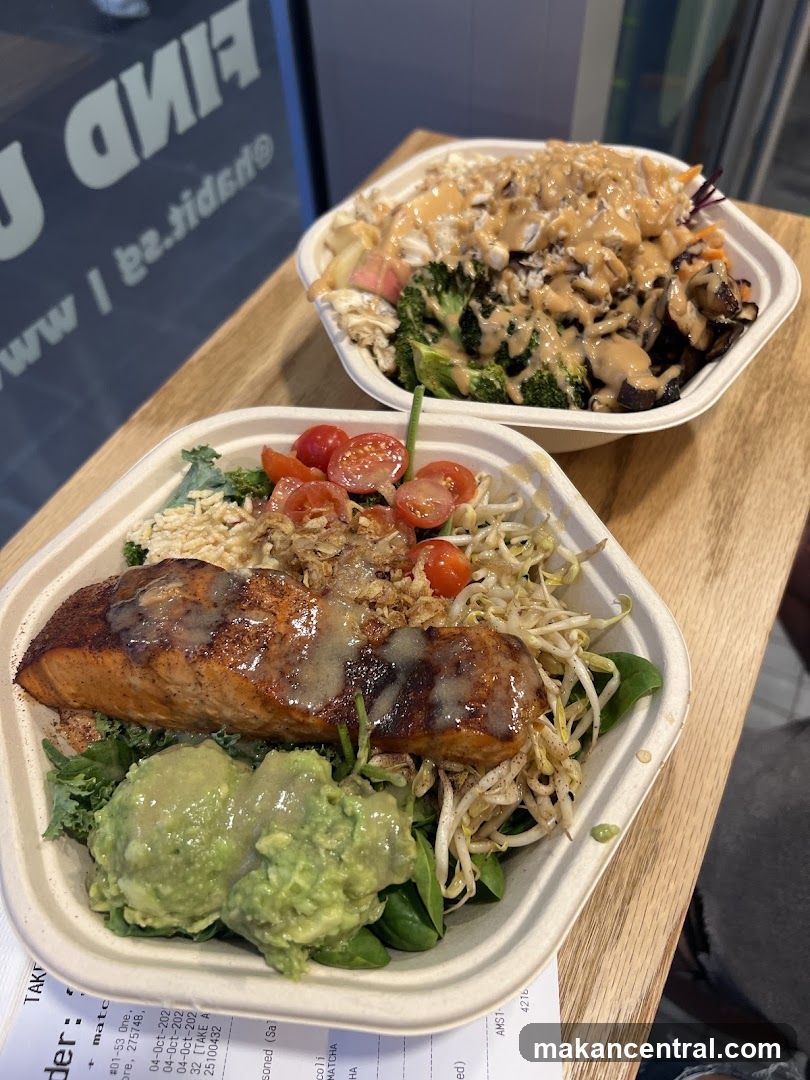Two bowls of food