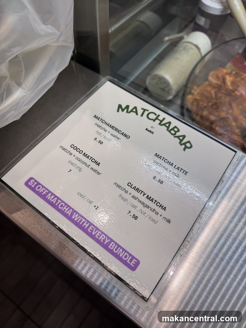 Matchabar Menu