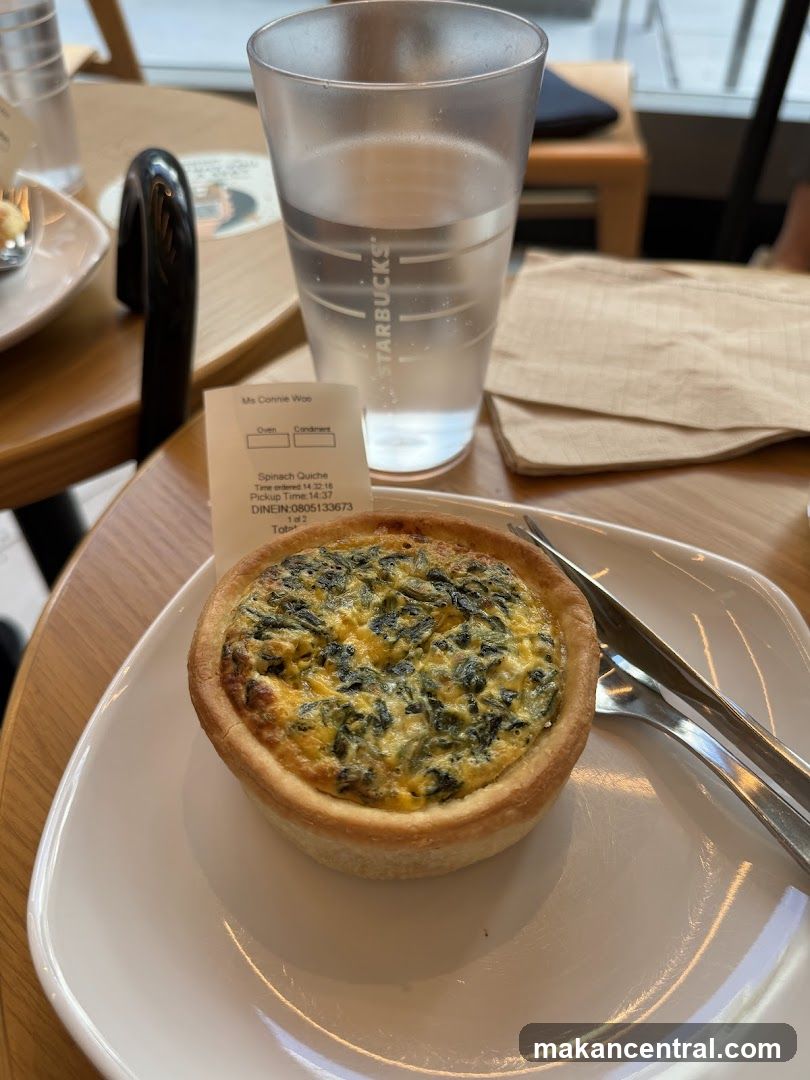 Spinach Quiche and Drink
