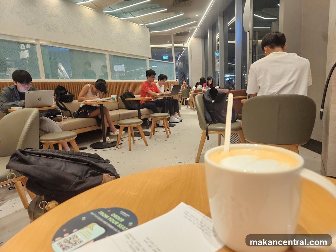 People studying in a cafe