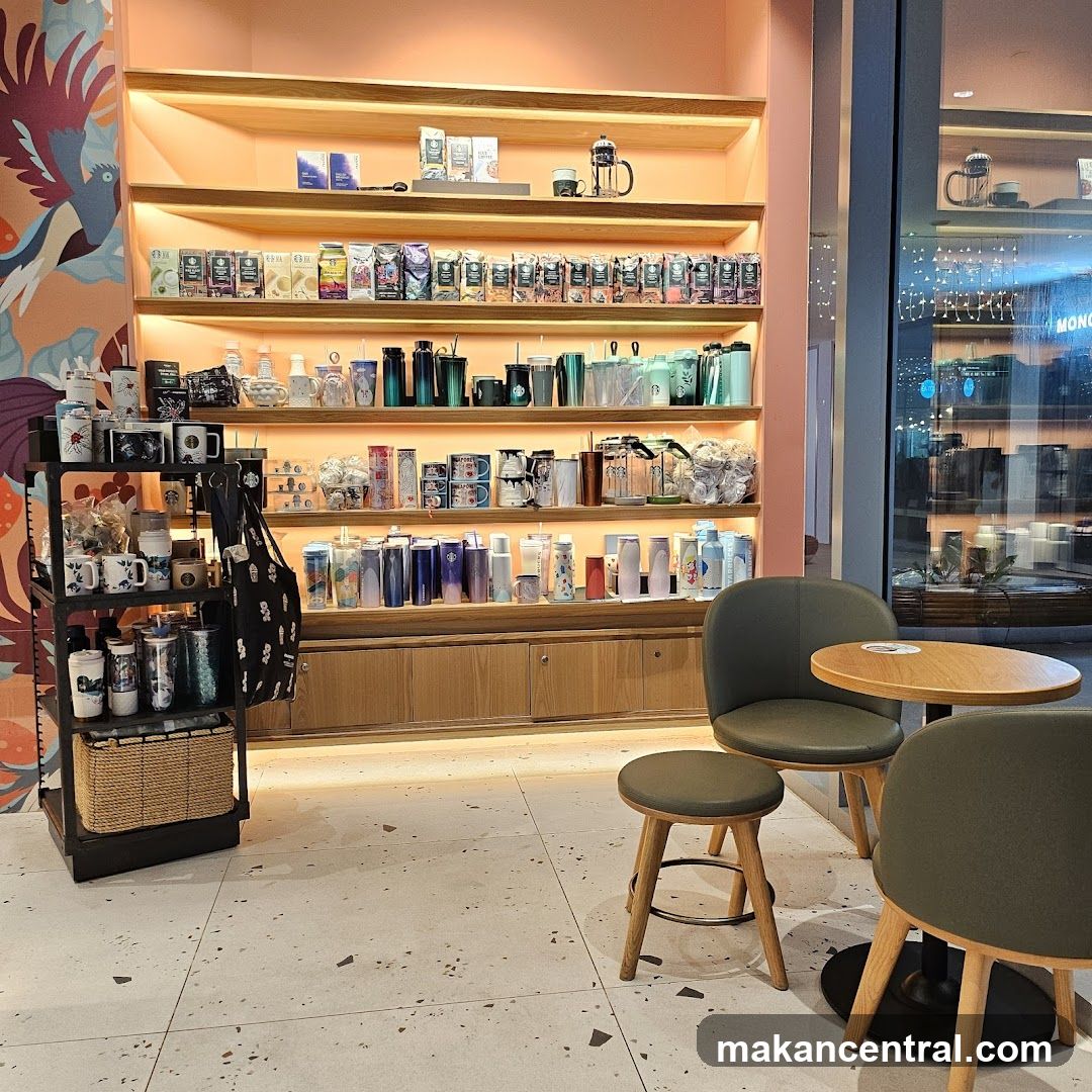 Coffee Shop Interior with Merchandise