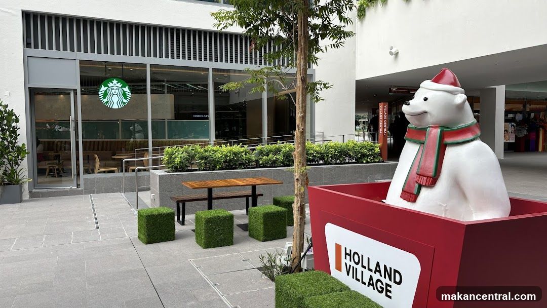 Starbucks Storefront with Holiday Decoration