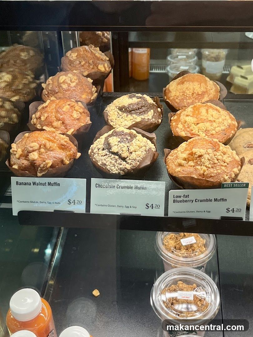 Muffins in a Display Case