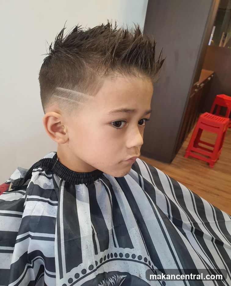 Boy with Spiky Haircut
