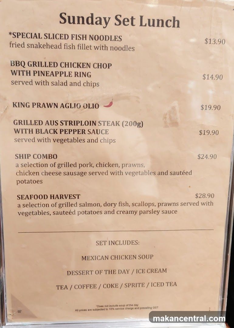 Sunday Set Lunch