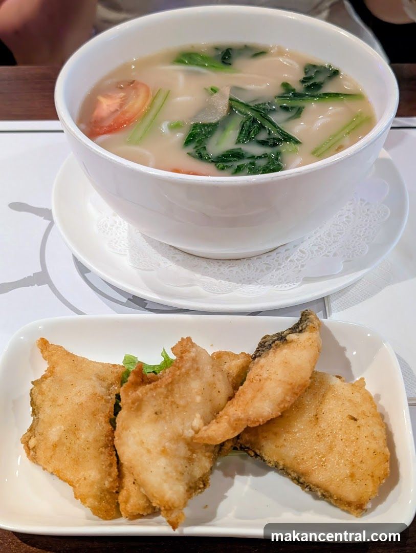 Noodle Soup and Fried Fish