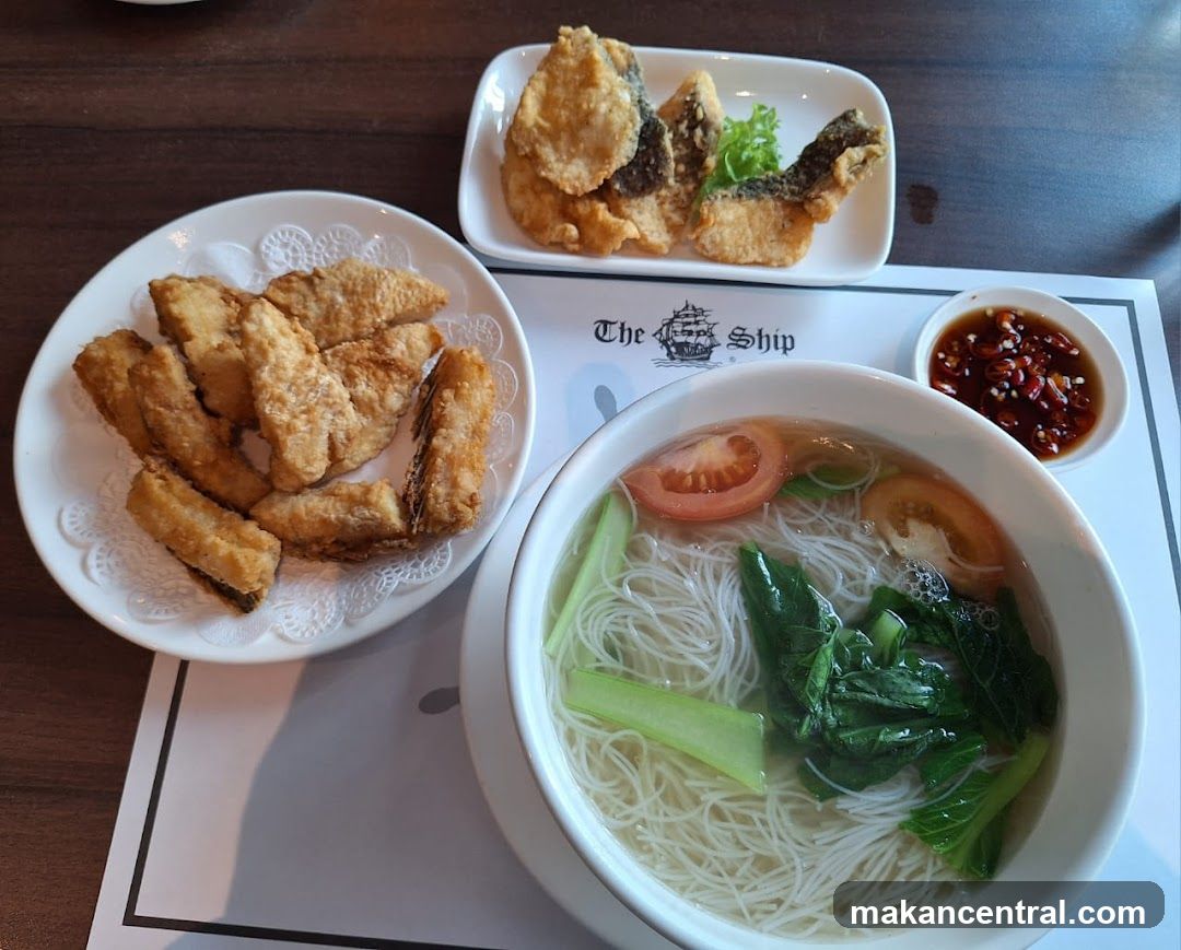 Fried Fish and Noodle Soup