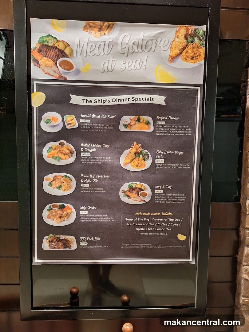The Ship's Dinner Specials