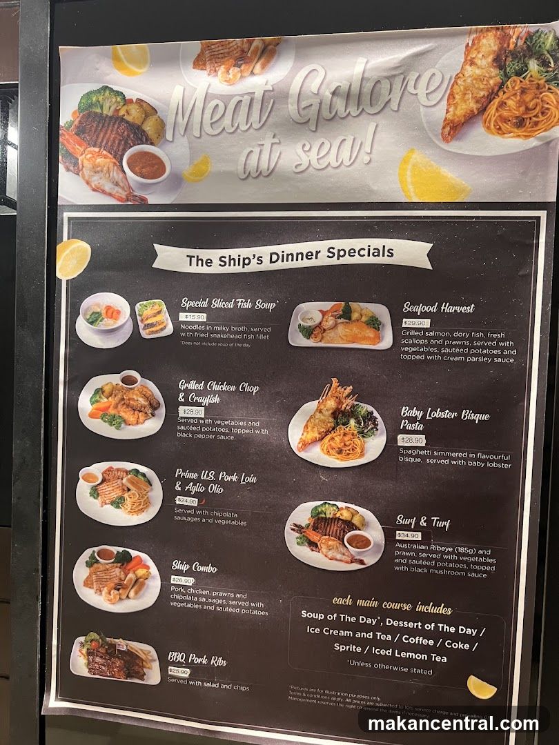 The Ship's Dinner Specials