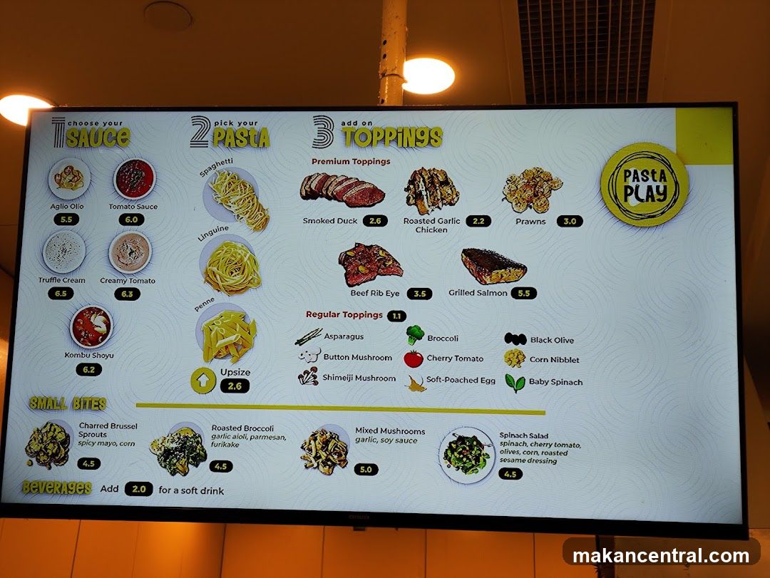 Pasta Play Menu