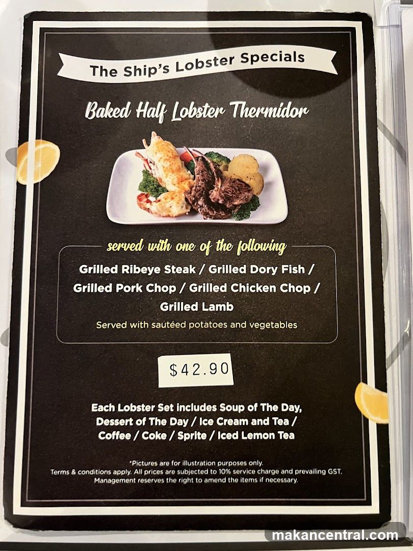 The Ship's Lobster Specials