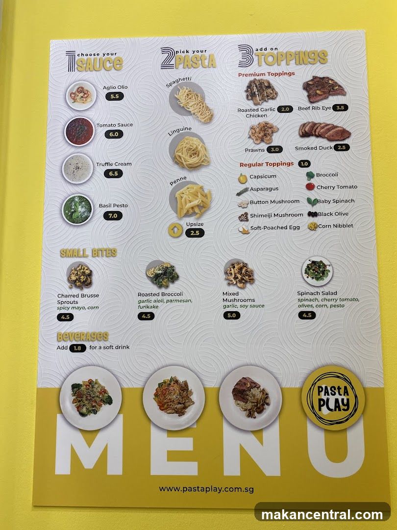 Pasta Play Menu