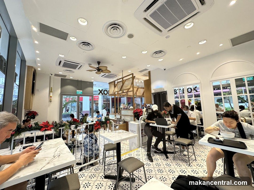 Interior of a cafe with patrons